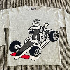 Ralph Lauren Polo Sport Light Gray Crewneck Sweater men oversized large